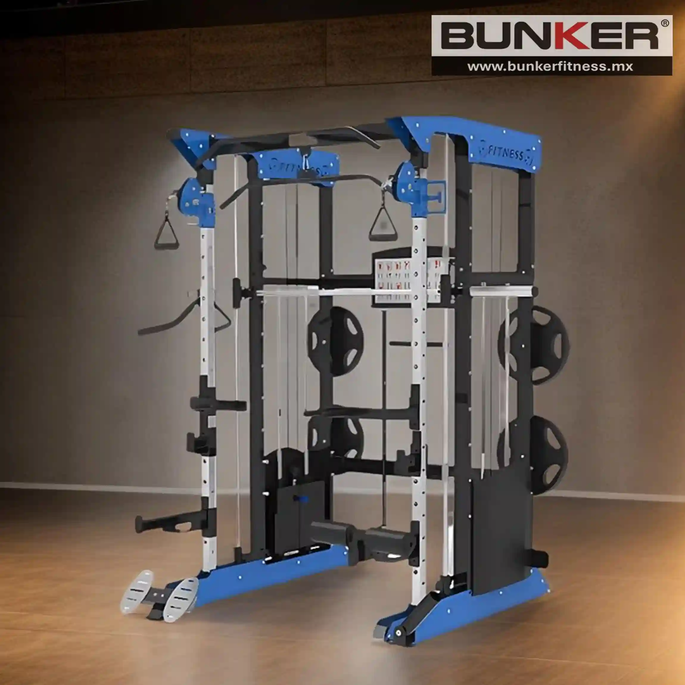 Gimnasio multifuncional titan smith machine bunker gym bunker fitness 5