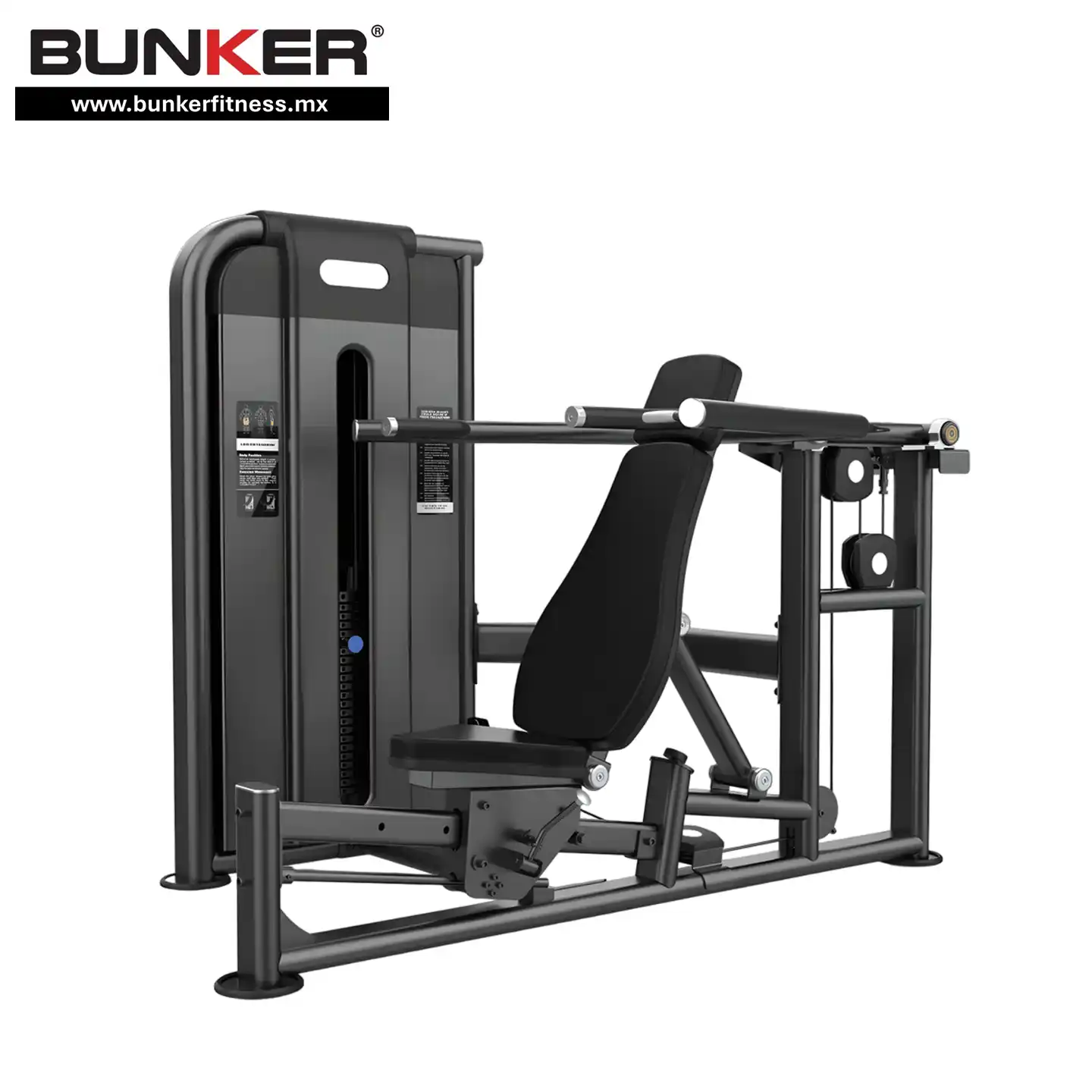 aparato de chest press con peso integrado bunker gym bunker fitness