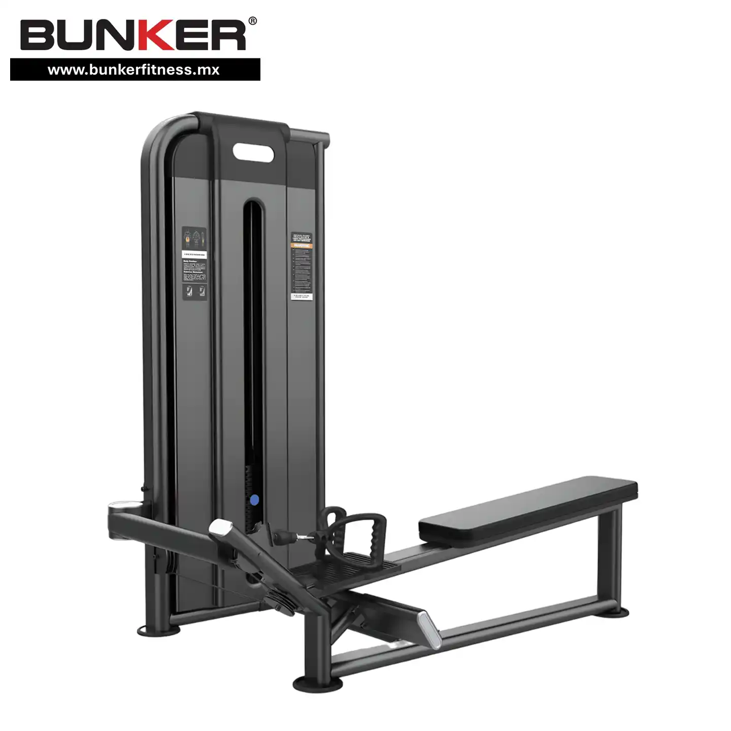 aparato de remo largo para espalda con peso integrado bunker gym bunker fitness