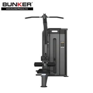aparato dual jalón de espalda y remo con peso bunker gym bunker fitness