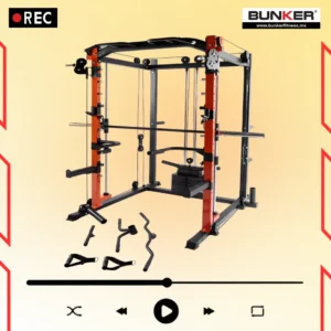 gimnasio multifuncional power smith machine para ejercitar cuerpo completo, gimnasio en casa bunker gym bunker fitness
