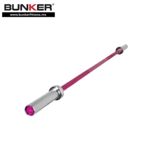 Barra semi olímpica de 1.80 mt en color rosa bunker fitness Aparatos para hacer ejercicio Gimnasio en casa equipos de gimnasio