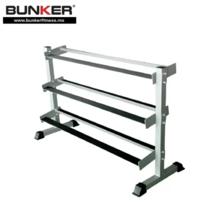 rack mancuernas de tres niveles 15 pares bunker fitness Aparatos para hacer ejercicio Gimnasio en casa equipos de gimnasio