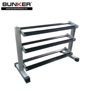 rack para mancuernas tres nivles 10 pares bunker fitness Aparatos para hacer ejercicio Gimnasio en casa equipos de gimnasio