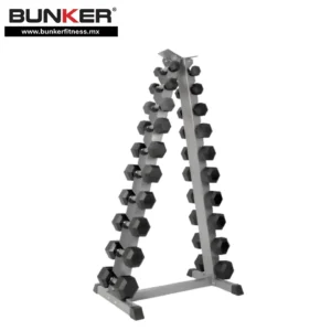 rack triangular para mancuernas 10 pares bunker fitness Aparatos para hacer ejercicio Gimnasio en casa equipos de gimnasio 0