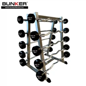 rack con mancuernas rectas y curvas de 20 a 60 lb bunker fitness Aparatos para hacer ejercicio Gimnasio en casa equipos de gimnasio 6