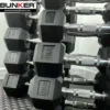 mancuernas hexagonales bunker fitness Aparatos para hacer ejercicio Gimnasio en casa equipos de gimnasio real 12