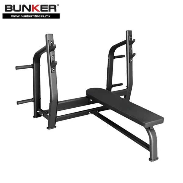 banca plana para pecho olimpica bunker fitness Aparatos para hacer ejercicio Gimnasio en casa