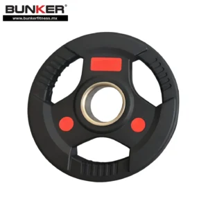 discos de caucho con tres agarres kg bunker fitness Aparatos para hacer ejercicio Gimnasio en casa