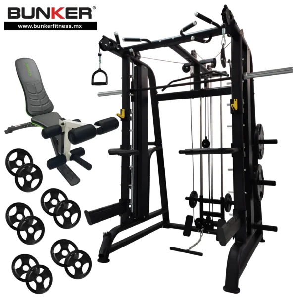 paquetes gym lite smith machine todo en uno bunker fitness Aparatos para hacer ejercicio Gimnasio en casa 3