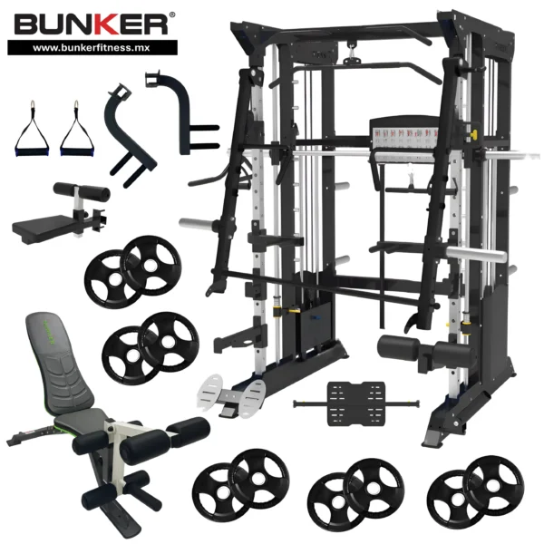 paquetes gym titian smith machine todo en uno bunker fitness Aparatos para hacer ejercicio Gimnasio en casa 3
