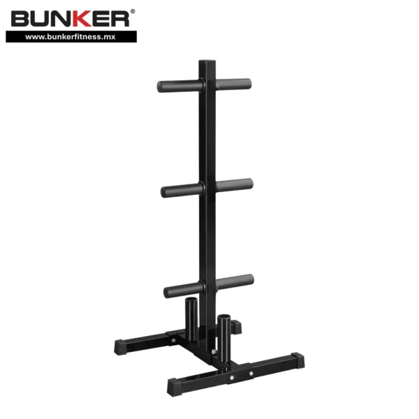 rack para discos y barras bunker fitness Aparatos para hacer ejercicio Gimnasio en casa