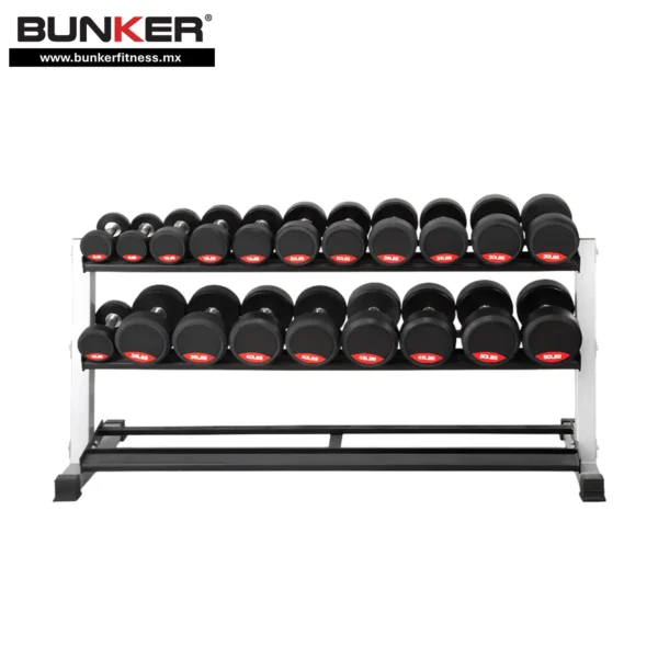 mancuernas redondas de caucho bunker fitness Aparatos para hacer ejercicio Gimnasio en casa