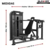 aparato de chest press con peso integrado bunker fitness Aparatos para hacer ejercicio medidas