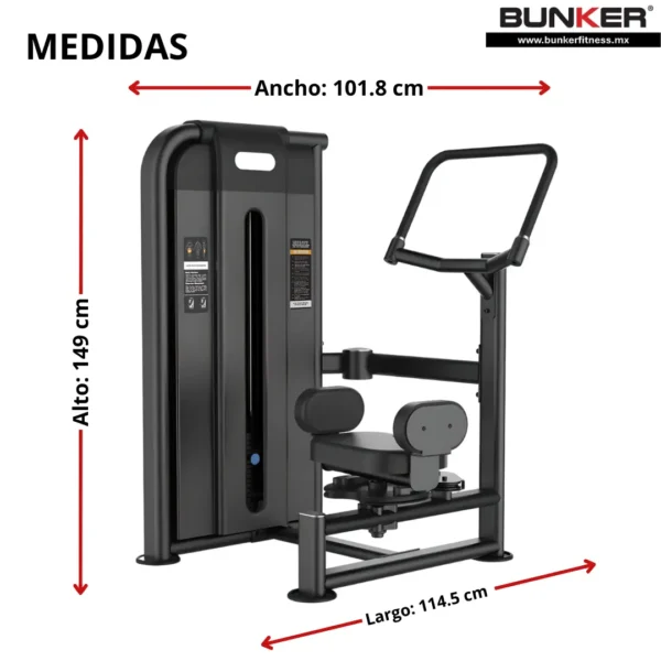 aparato de torso rotatorio con peso integrado bunker fitness Aparatos para hacer ejercicio medidas