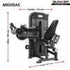 aparato femoral sentado con peso integrado bunker fitness Aparatos para hacer ejercicio medidas