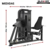 aparato prensa de pierna con peso integrado bunker fitness Aparatos para hacer ejercicio medidas