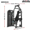 aparato vertical press con peso integrado bunker fitness Aparatos para hacer ejercicio medidas