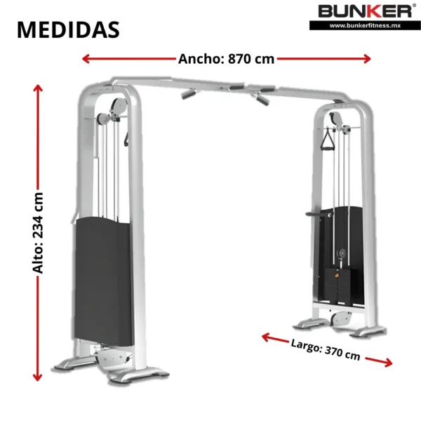 cable crossover largo bunker fitness Aparatos para hacer ejercicio Gimnasio en casa equipos de gym med