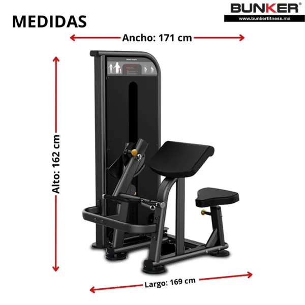 camber curl biceps peso integrado ik bunker fitness Aparatos para hacer ejercicio Gimnasio en casa med