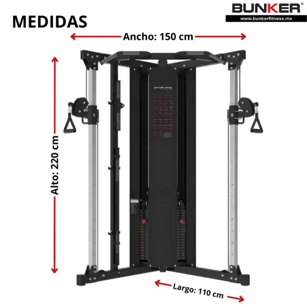 crossover corto multifuncional bunker fitness Aparatos para hacer ejercicio Gimnasio en casa med