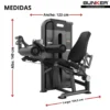 extensión pierna y femoral sentado con peso integrado bunker fitness Aparatos para hacer ejercicio med