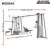 jungla gym de 5 estaciones de peso integrado bunker fitness Aparatos para hacer ejercicio Gimnasio med