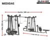 jungla gym de 8 estaciones de peso integrado bunker fitness Aparatos para hacer ejercicio Gimnasio med