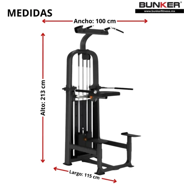 maquina para fondos dip chinn g8 bunker fitness Aparatos para hacer ejercicio Gimnasio en casa