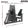 prensa de pierna ts peso integrado bunker fitness Aparatos para hacer ejercicio Gimnasio en casa medid