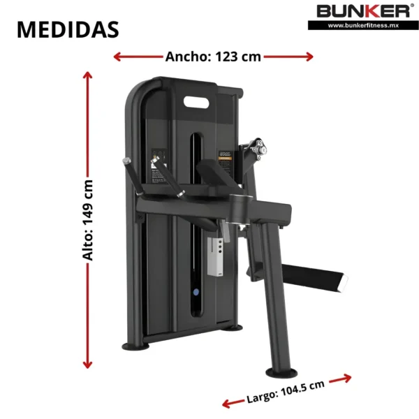 aislador de gluteo maquinas de peso integrado bunker fitness equipos de peso integrado medidas