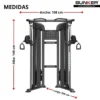 aparato de crossover con cables maquinas de peso integrado bunker fitness equipos de peso integrado medidas