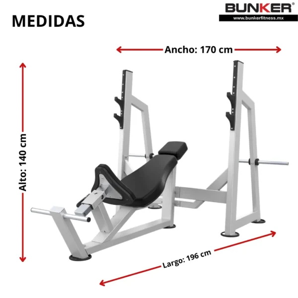 banca inclinada bunker fitness aparatos para hacer ejercicio gimnasio en casa equipos de gimnasio medidas
