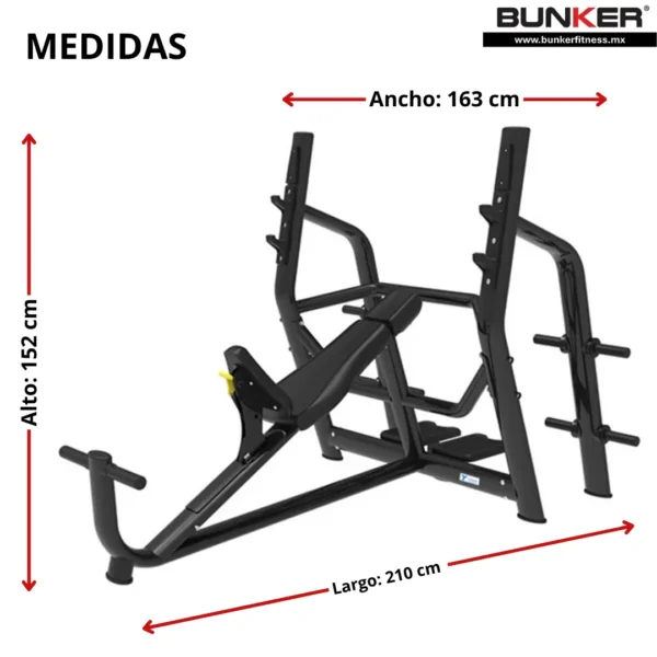 banca inclinada negra bunker fitness aparatos para hacer ejercicio gimnasio en casa equipos de gimnasio med