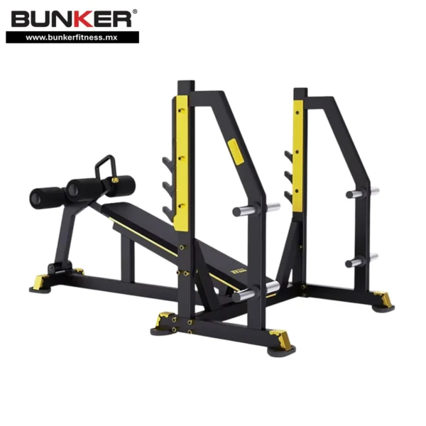 banco olimpico declinado titan bunker fitness Aparatos para hacer ejercicio Gimnasio en casa 3