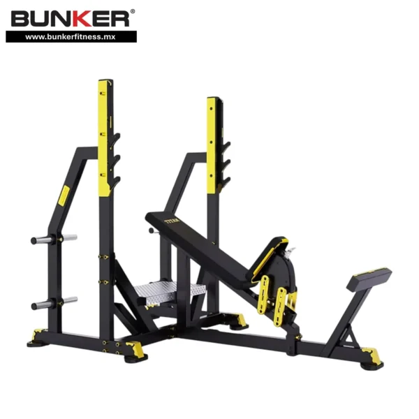 banco olimpico inclinado titan bunker fitness Aparatos para hacer ejercicio Gimnasio en casa 1