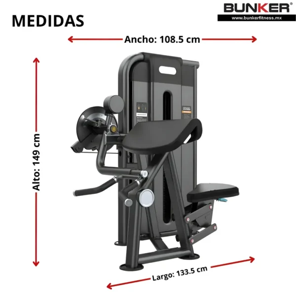 camber curl y tríceps maquinas de peso integrado bunker fitness equipos de peso integrado medidas