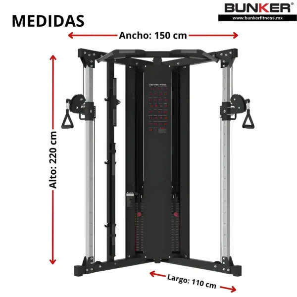 crossover corto multifuncional maquinas de peso integrado bunker fitness equipos de peso integrado medidas