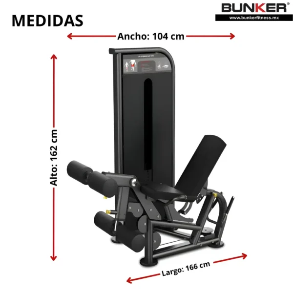 extension de pierna femoral acostado ik maquinas de peso integrado bunker fitness equipos de peso integrado medidas