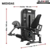extensión de pierna maquinas de peso integrado bunker fitness equipos de peso integrado medidas