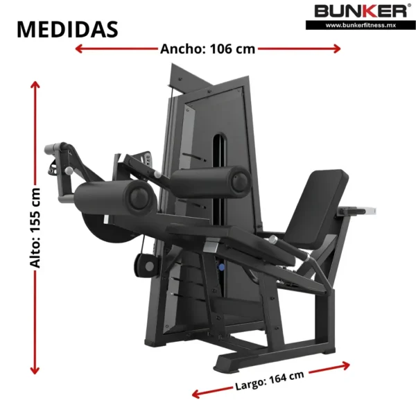 extension y femoral sentado ts maquinas de peso integrado bunker fitness equipos de peso integrado medidas
