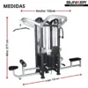 jungla 4 estaciones maquinas de peso integrado bunker fitness equipos de peso integrado medidas