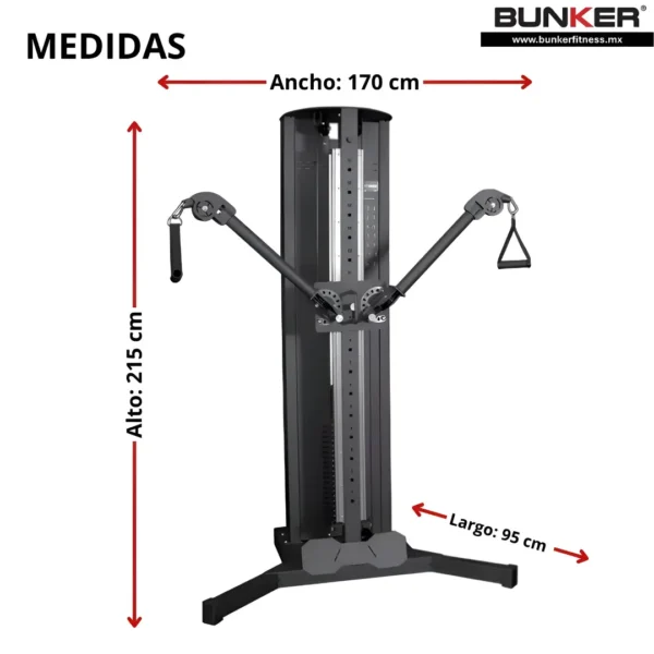 maquina crossover individual maquinas de peso integrado bunker fitness equipos de peso integrado medidas