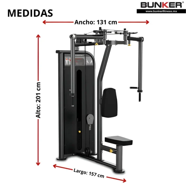 peck fly rear delt ik maquinas de peso integrado bunker fitness equipos de peso integrado medidas