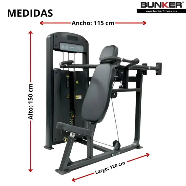 press de hombro g8 maquinas de peso integrado bunker fitness equipos de peso integrado medidas