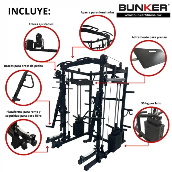 onyx maquina Smith maquinas de gym aparatos para hacer ejercicio bunker fitness equipos de gimnasio equipos de gimnasio 7