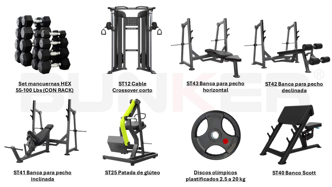 paquete 3 bunker fitnes 4