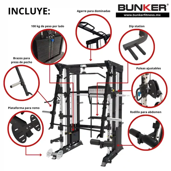 titan smith machine maquina Smith maquinas de gym aparatos para hacer ejercicio bunker fitness equipos de gimnasio equipos de gimnasio 6