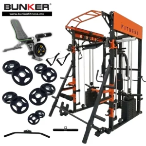 Máquina Smith Machine Onyx Pro de peso integrado