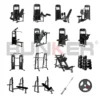 paquete 2 maquinas de peso integrado bunker fitness equipos de peso integrado